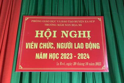 Trường mầm non Họa Mi tổ chức Hội nghị viên chức, người lao động năm học 2023 -2024