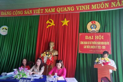 Thực hiện nhiệm vụ năm học 2022 – 2023; được sự chỉ đạo của LĐLĐ, PGD huyện Ea Súp và Chi bộ trường Mầm non Họa Mi, chiều ngày 3/03/2023 Công đoàn trường Mầm non Họa Mi đã tổ chức thành công Đại hội Công đoàn cơ sở lần thứ IV, nhiệm kỳ 2023-2028.